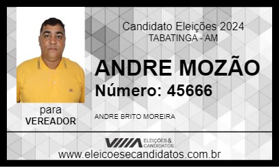 Candidato ANDRE MOZÃO 2024 - TABATINGA - Eleições