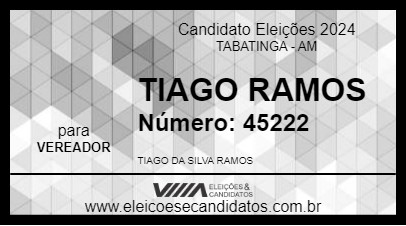 Candidato TIAGO RAMOS 2024 - TABATINGA - Eleições