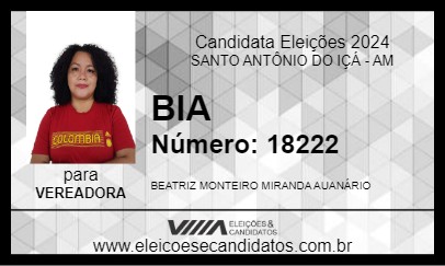 Candidato BIA 2024 - SANTO ANTÔNIO DO IÇÁ - Eleições