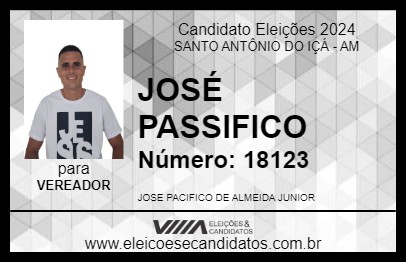 Candidato JOSÉ PASSIFICO 2024 - SANTO ANTÔNIO DO IÇÁ - Eleições