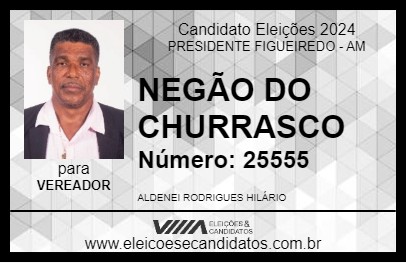 Candidato NEGÃO DO CHURRASCO 2024 - PRESIDENTE FIGUEIREDO - Eleições