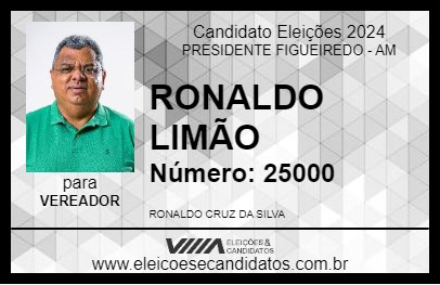 Candidato RONALDO LIMÃO 2024 - PRESIDENTE FIGUEIREDO - Eleições