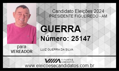 Candidato GUERRA 2024 - PRESIDENTE FIGUEIREDO - Eleições