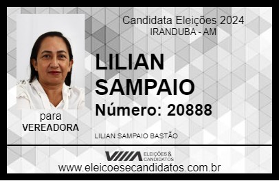 Candidato LILIAN SAMPAIO 2024 - IRANDUBA - Eleições