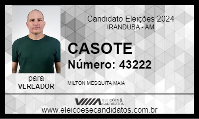 Candidato CASOTE 2024 - IRANDUBA - Eleições