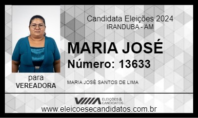 Candidato MARIA JOSÉ 2024 - IRANDUBA - Eleições