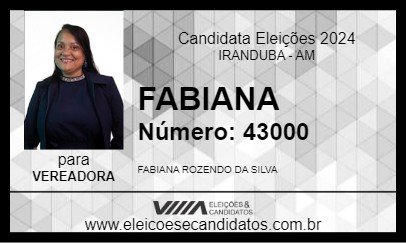 Candidato FABIANA 2024 - IRANDUBA - Eleições