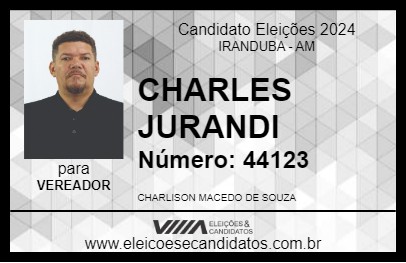 Candidato CHARLES JURANDI 2024 - IRANDUBA - Eleições