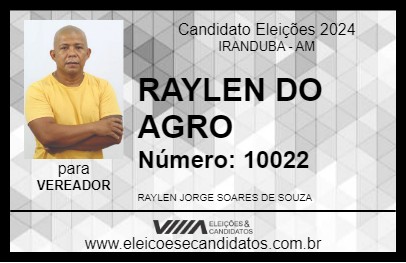 Candidato RAYLEN DO AGRO 2024 - IRANDUBA - Eleições