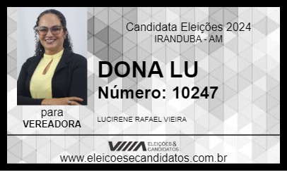 Candidato DONA LU 2024 - IRANDUBA - Eleições