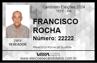 Candidato FRANCISCO ROCHA 2024 - TEFÉ - Eleições