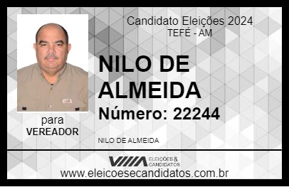 Candidato NILO DE ALMEIDA 2024 - TEFÉ - Eleições