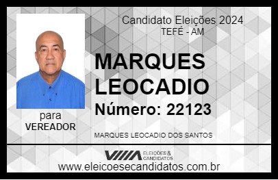 Candidato MARQUES LEOCADIO 2024 - TEFÉ - Eleições