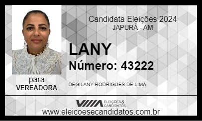 Candidato LANY 2024 - JAPURÁ - Eleições