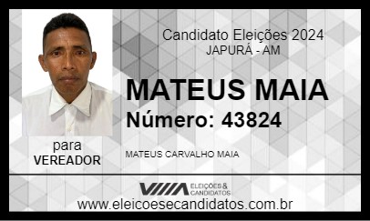 Candidato MATEUS MAIA 2024 - JAPURÁ - Eleições