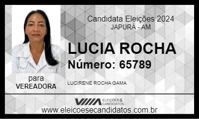 Candidato LUCIA ROCHA 2024 - JAPURÁ - Eleições