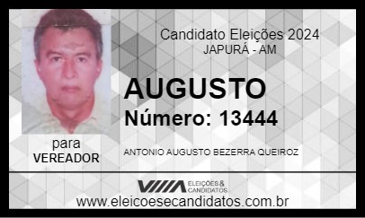 Candidato AUGUSTO 2024 - JAPURÁ - Eleições