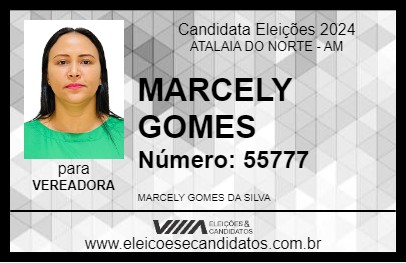 Candidato MARCELY GOMES 2024 - ATALAIA DO NORTE - Eleições