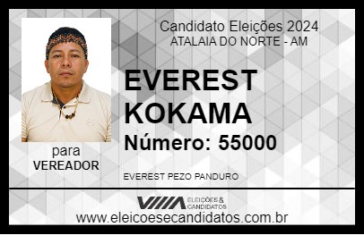 Candidato EVEREST KOKAMA 2024 - ATALAIA DO NORTE - Eleições