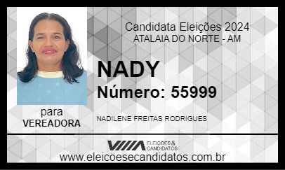 Candidato NADY 2024 - ATALAIA DO NORTE - Eleições