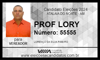 Candidato PROF LORY 2024 - ATALAIA DO NORTE - Eleições