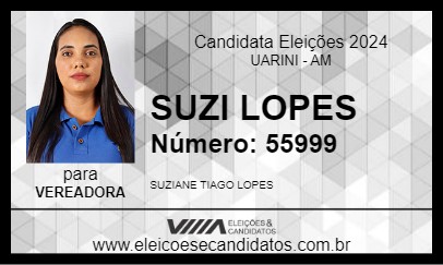 Candidato SUZI LOPES 2024 - UARINI - Eleições