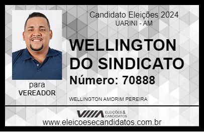 Candidato WELLINGTON DO SINDICATO 2024 - UARINI - Eleições