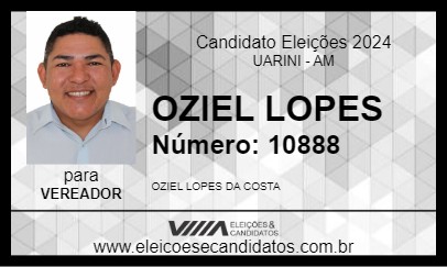 Candidato OZIEL LOPES 2024 - UARINI - Eleições