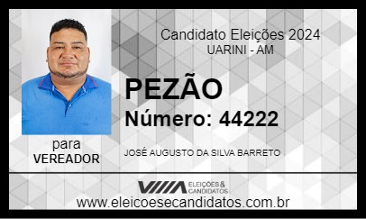 Candidato PEZÃO 2024 - UARINI - Eleições