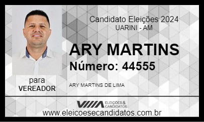 Candidato ARY MARTINS 2024 - UARINI - Eleições