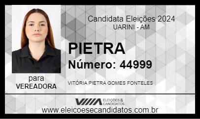 Candidato PIETRA 2024 - UARINI - Eleições