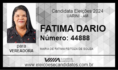 Candidato FATIMA DARIO 2024 - UARINI - Eleições