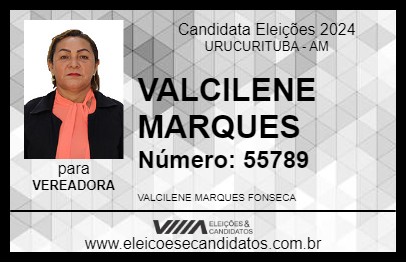 Candidato VALCILENE MARQUES 2024 - URUCURITUBA - Eleições