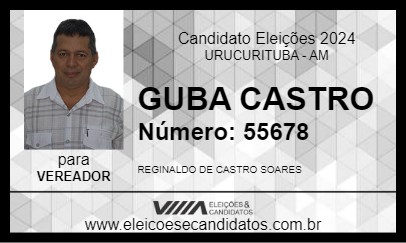 Candidato GUBA CASTRO 2024 - URUCURITUBA - Eleições