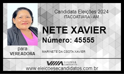 Candidato NETE XAVIER 2024 - ITACOATIARA - Eleições