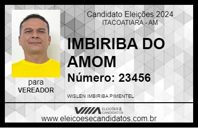 Candidato IMBIRIBA DO AMOM 2024 - ITACOATIARA - Eleições