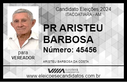 Candidato PR ARISTEU BARBOSA 2024 - ITACOATIARA - Eleições