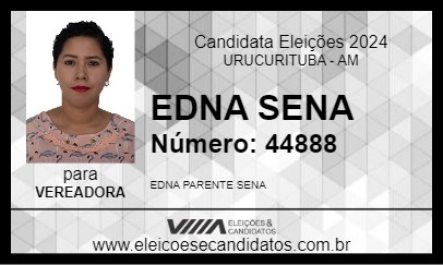 Candidato EDNA SENA 2024 - URUCURITUBA - Eleições