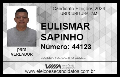 Candidato EULISMAR SAPINHO 2024 - URUCURITUBA - Eleições