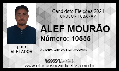 Candidato ALEF MOURÃO 2024 - URUCURITUBA - Eleições