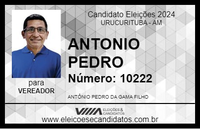 Candidato ANTONIO PEDRO 2024 - URUCURITUBA - Eleições