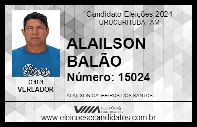 Candidato ALAILSON BALÃO 2024 - URUCURITUBA - Eleições