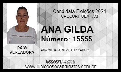 Candidato ANA GILDA 2024 - URUCURITUBA - Eleições