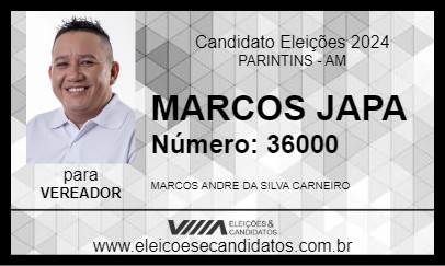 Candidato MARCOS JAPA 2024 - PARINTINS - Eleições