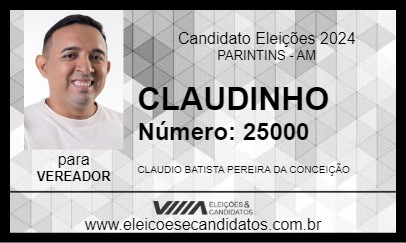 Candidato CLAUDINHO 2024 - PARINTINS - Eleições