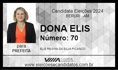 Candidato DONA ELIS 2024 - BERURI - Eleições