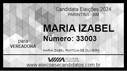 Candidato MARIA IZABEL 2024 - PARINTINS - Eleições