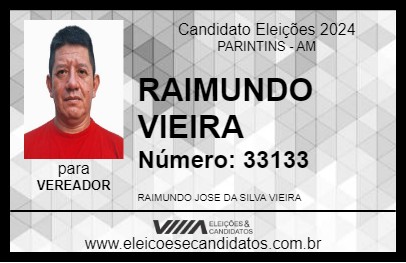 Candidato RAIMUNDO VIEIRA 2024 - PARINTINS - Eleições