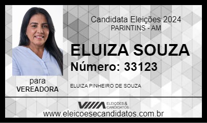 Candidato ELUIZA SOUZA 2024 - PARINTINS - Eleições