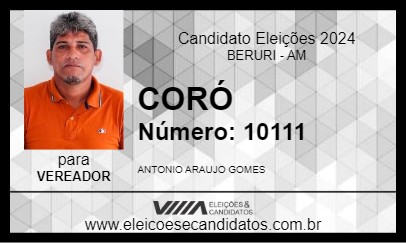 Candidato CORÓ 2024 - BERURI - Eleições